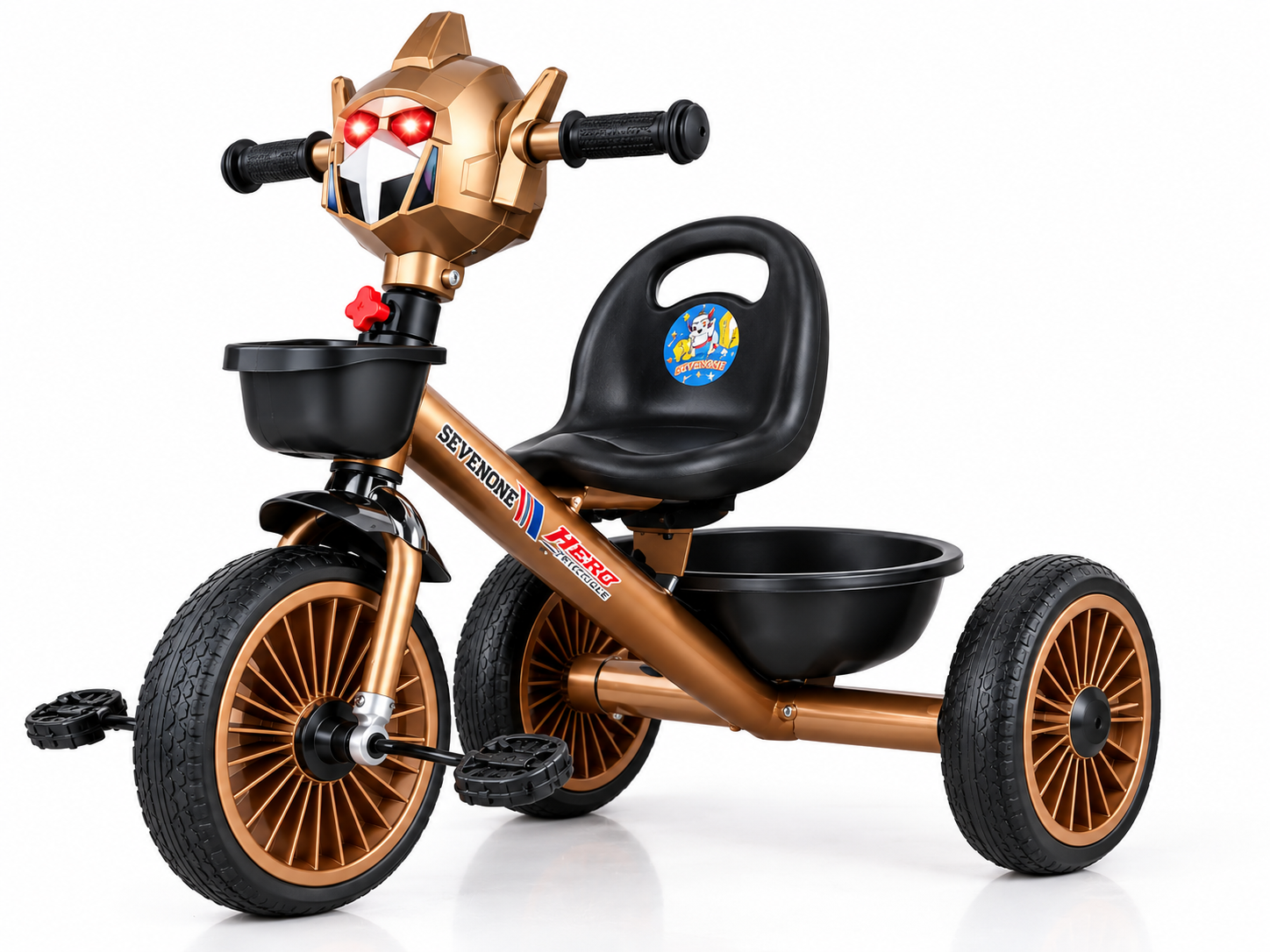 Tricycle for Kids with Light & Music – Robot Shield Design - Image 2
