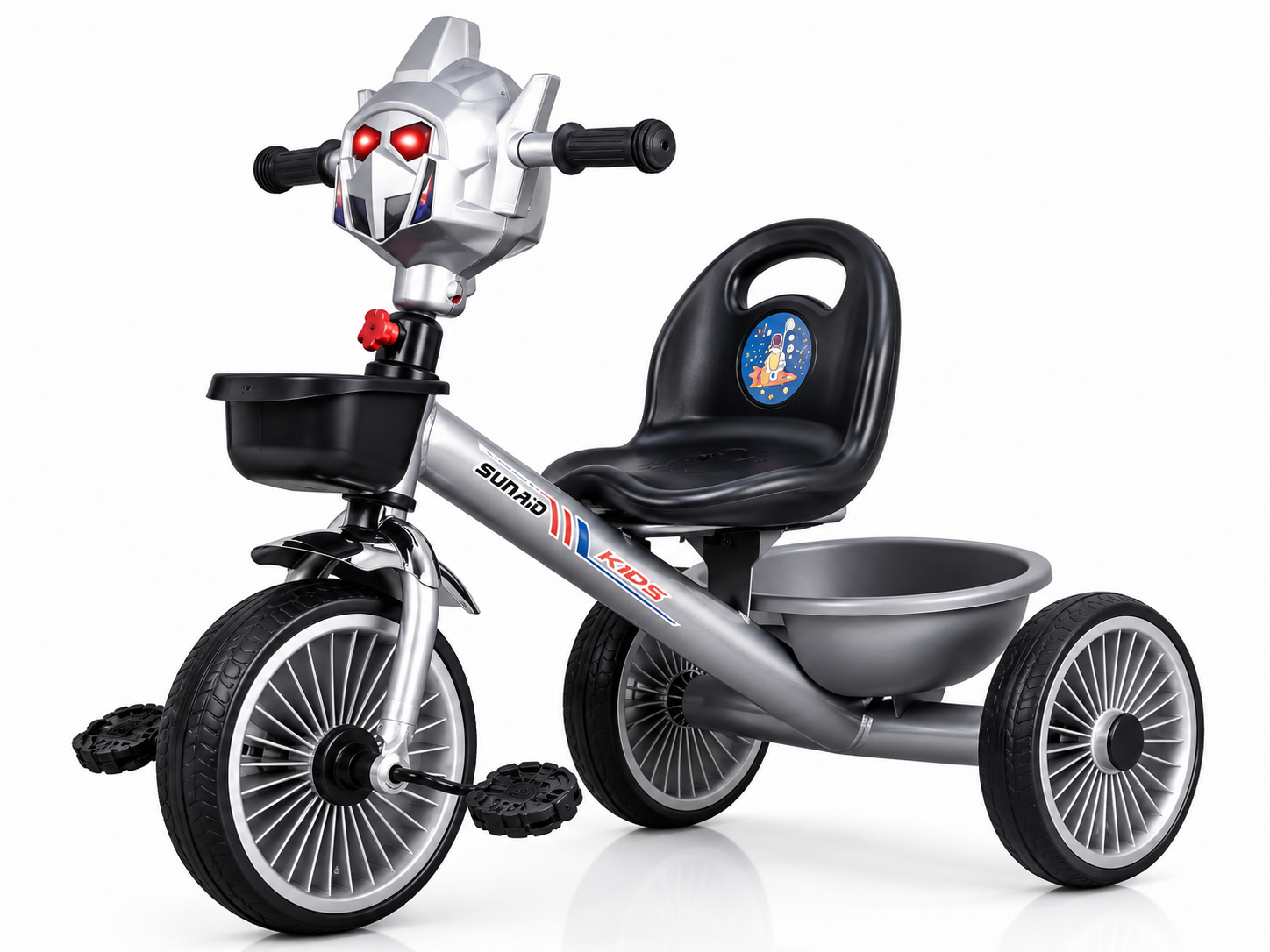Tricycle for Kids with Light & Music – Robot Shield Design - Image 3