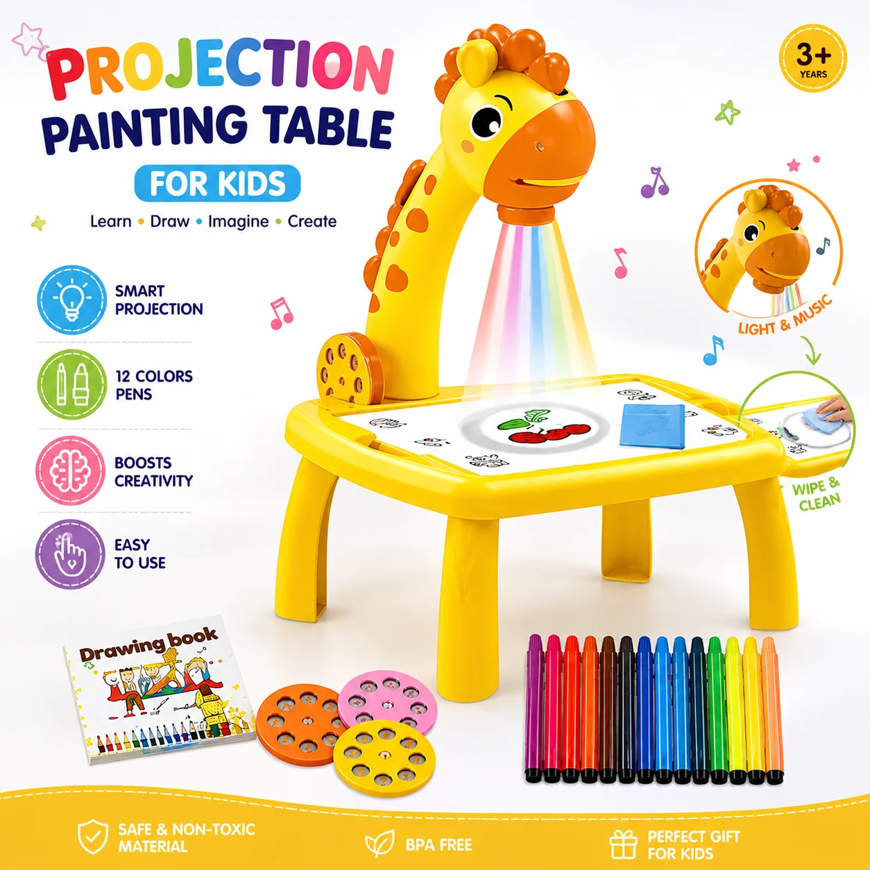 Kids Projection Painting Toy – Creative Drawing & Learning Set - Image 2